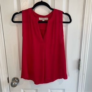 Anne Taylor Loft red tank top shell, size XS petite